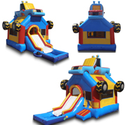 inflatable car water slide combo